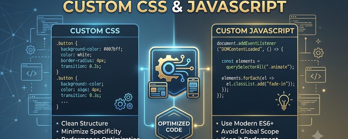Best practices for Custom CSS & JaavaScript