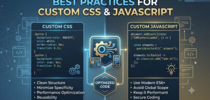 Best practices for Custom CSS & JaavaScript